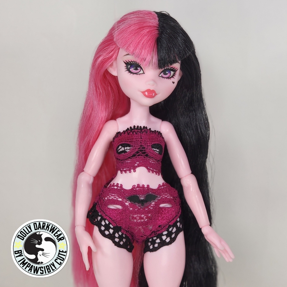 🎨 For G3 Monster High Draculaura Lingerie Set